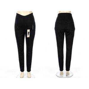 Signature by Levi Strauss Maternity Women's Skinny Jeans Panel Black M Stretch